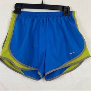Nike Dri-Fit Blue and Green Athletic Shorts